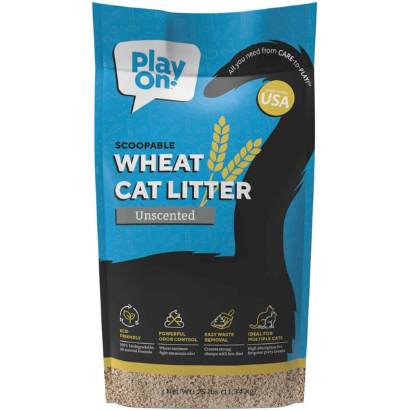 Play On Unscented Wheat Cat Litter