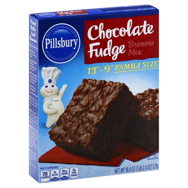 Pillsbury Brownie Mix, Chocolate Fudge, Family Size (18.4 oz) from CVS Pharmacy® Instacart