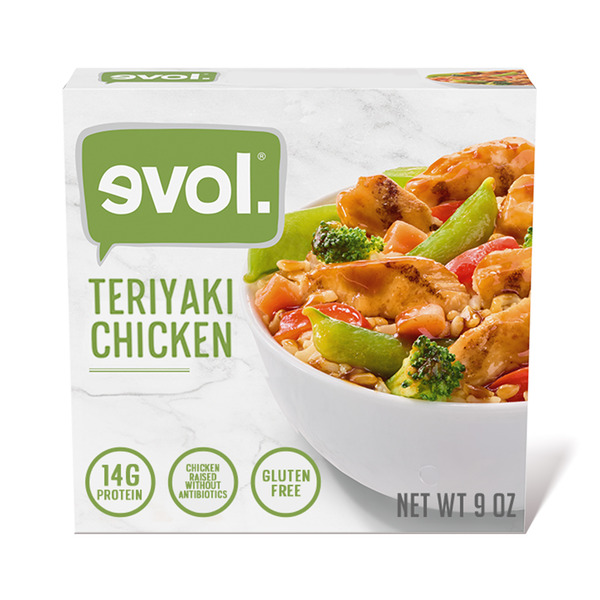 【foil】食糧補充　英語　4枚セット EVOL Gluten Free Teriyaki Chicken, Frozen Meal Same-Day Delivery