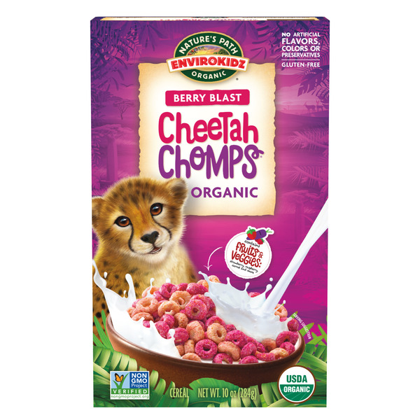 EnviroKidz Crispy Rice Fruity Burst Cheetah Chomps Cereal Same-Day