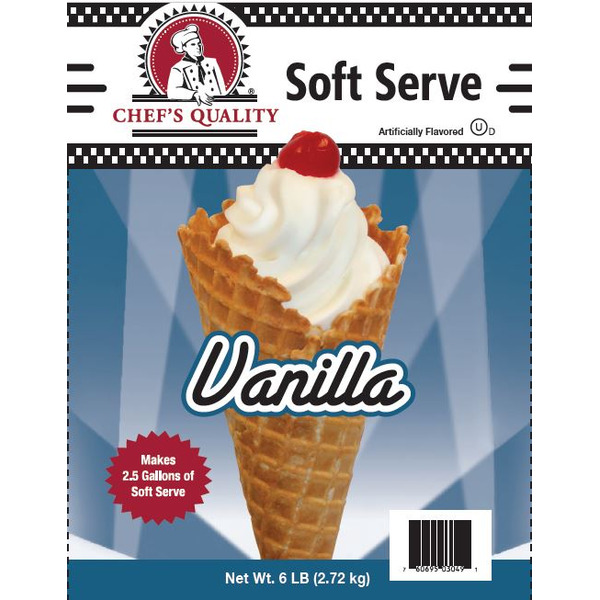 Chef's Quality - Vanilla Soft Serve Mix - 6 lbs