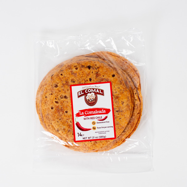 El Comal Flour Tortillas with Red Chile