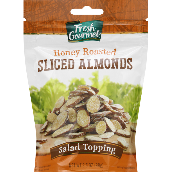 Fresh Gourmet Almonds, Honey Roasted, Sliced
