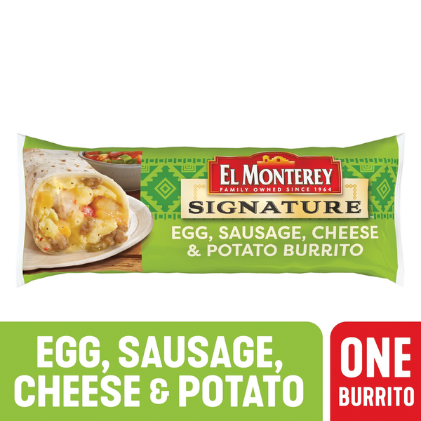 El Monterey Signature Egg, Sausage, Cheese & Potato Burrito