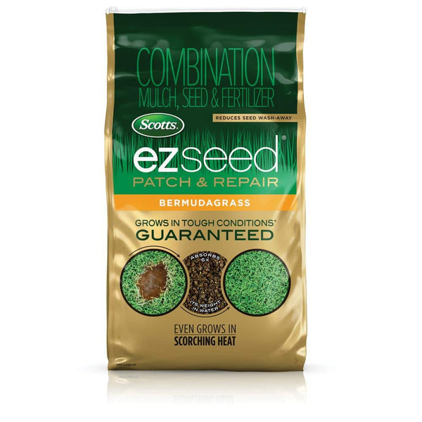 Scotts Ez Seed Patch And Repair Bermudagrass, 10 Lbs., With Mulch, Bermudagrass Seed And Fertilizer, Grows In Scorching Heat