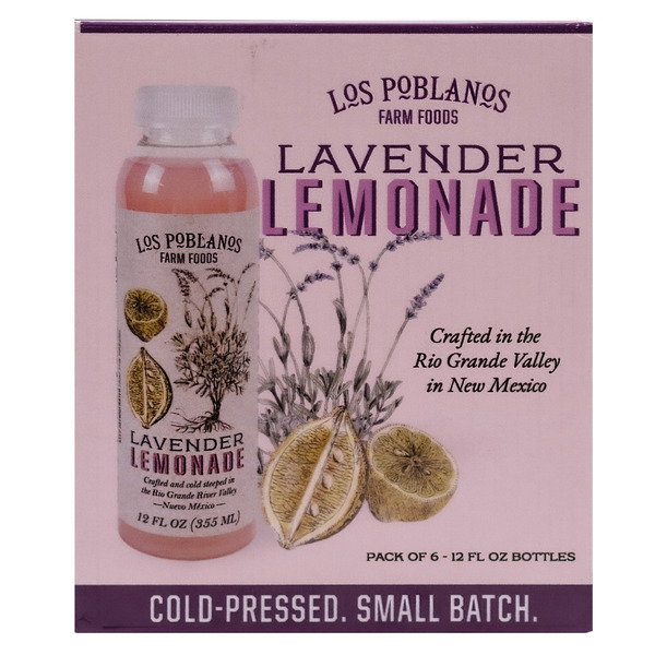 Los Poblanos Farm Foods Lavender Lemonade, 12 fl oz, 6-count