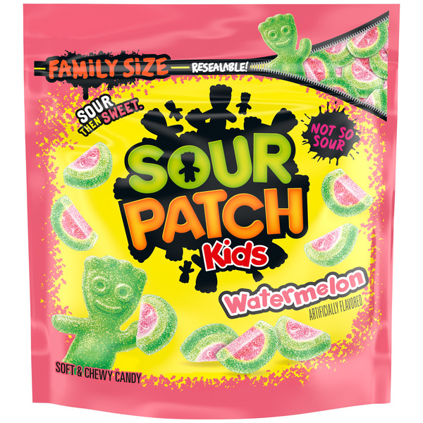 SOUR PATCH KIDS Watermelon Soft & Chewy Gummy Candy, Bulk Candy 28.8 oz