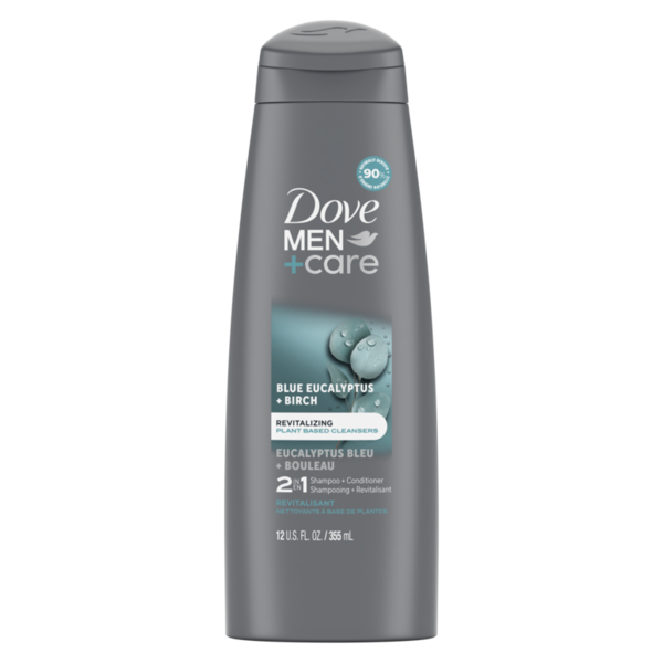 Dove Men+Care 2 In 1 Shampoo & Conditioner Eucalyptus & Birch - 12 fl oz