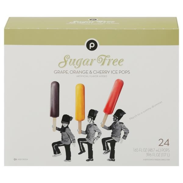 Merry Friday × Google Play フリップボックス Publix Ice Pops, Sugar Free, Grape, Orange & Cherry Same-Day