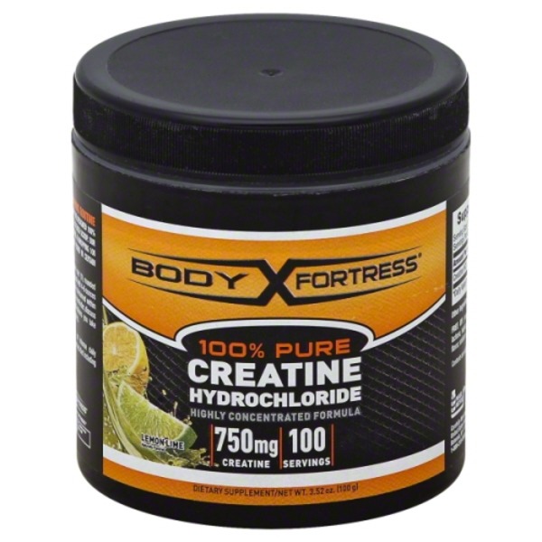 Body Fortress Creatine Hydrochloride, 100 Pure, Lemon Lime (3.52 oz