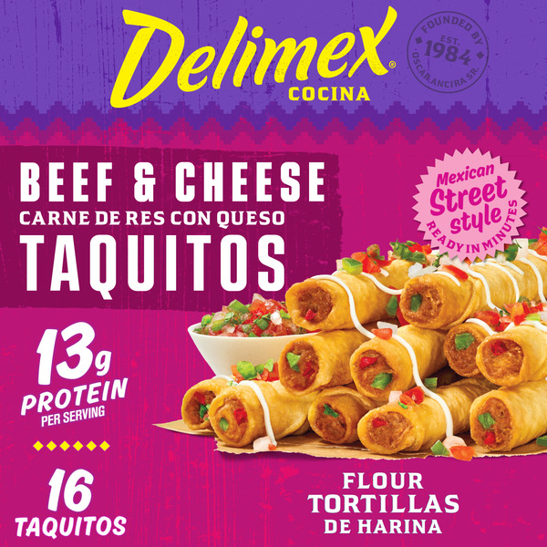 Delimex Beef & Cheese Flour Taquitos Frozen Snacks