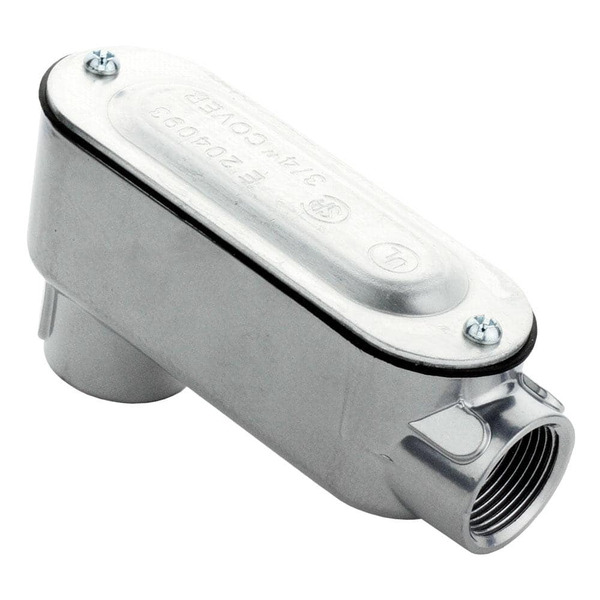Commercial Electric 3/4 In. Rigid Metal Conduit (rmc) Threaded Conduit Body With Stamped Cover (type Lb)
