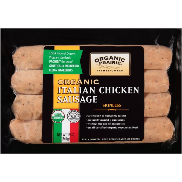 Organic Prairie Organic Italian Chicken Skinless Sausage (12 oz