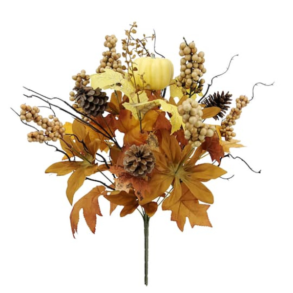 Ashland Pumpkin, Pinecone & Leaves Mix Bush
