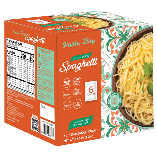 Pasta Zing Fully Cooked Spaghetti, 7.05 oz, 6-count