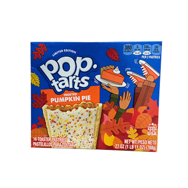 Pop-Tarts Frosted Pumpkin Pie Toaster Pastries, Breakfast Foods, 27 oz, 16 Count
