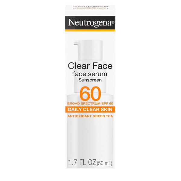 Neutrogena Clear Face Serum Sunscreen with Green Tea, SPF 60 - 1.7 fl oz
