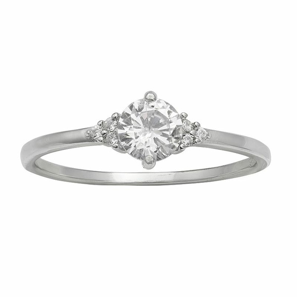 Primrose Sterling Silver Cubic Zirconia Band Ring