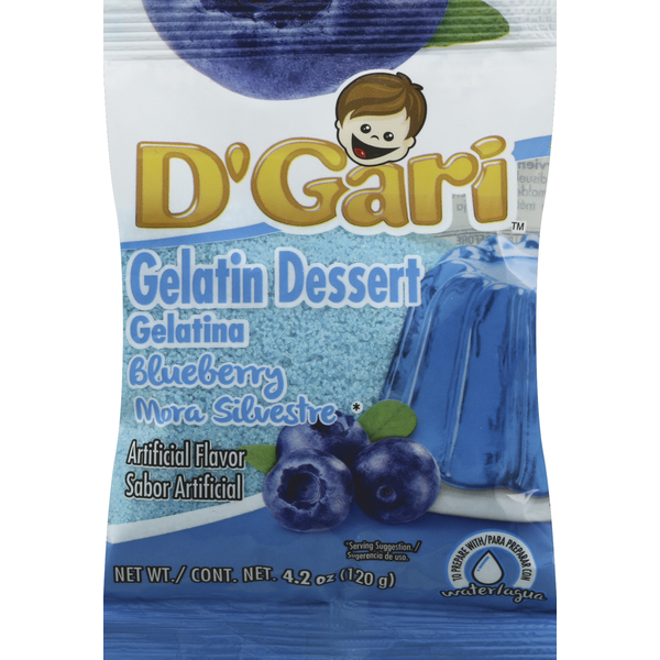 D'Gari Gelatin Dessert, Blueberry
