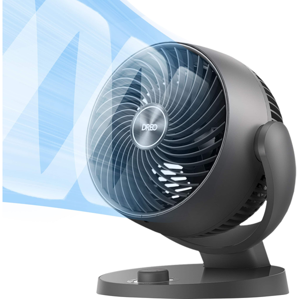 DREO Powerful Airflow, 28db Quiet Table Air Circulator Fans - Grey