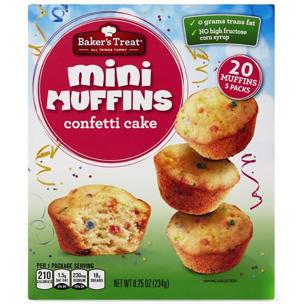 Baker's Treat Confetti Cake Mini Muffins