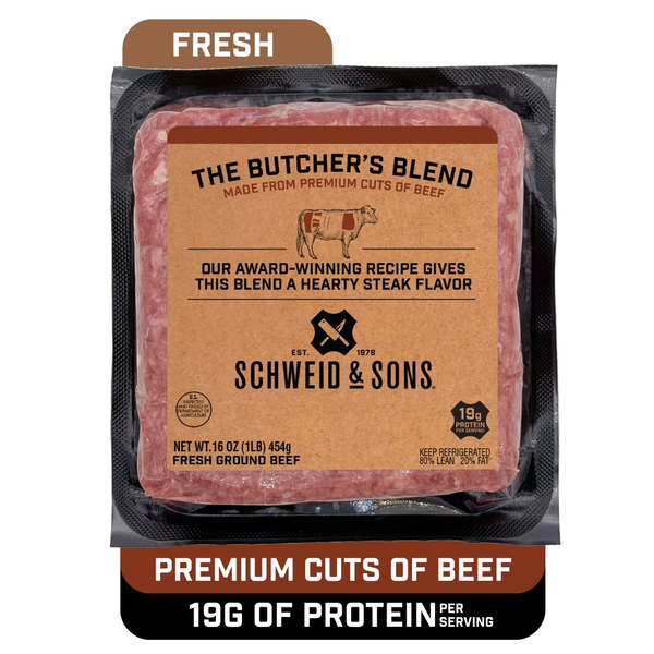 Schweid & Sons The Butcher's Blend 80%/20% Ground Beef Same-Day
