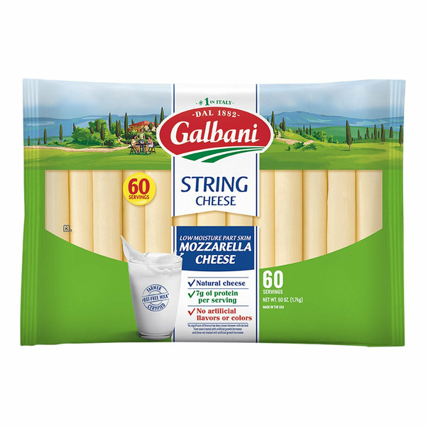 Mozzarella String Cheese, 60 oz
