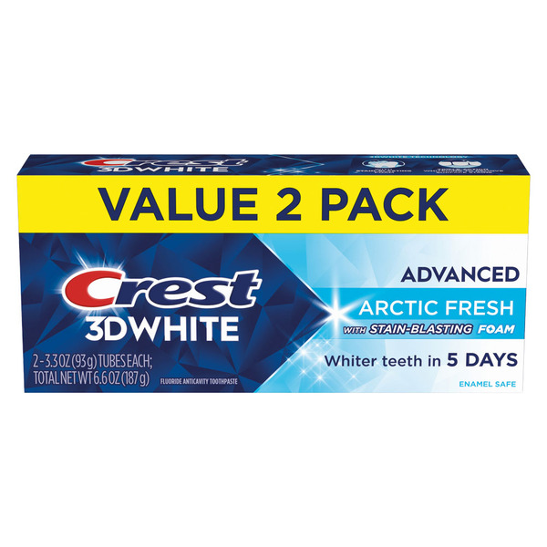 Crest Arctic Fresh 3D White Toothpaste - 2Pk Same-Day Delivery or