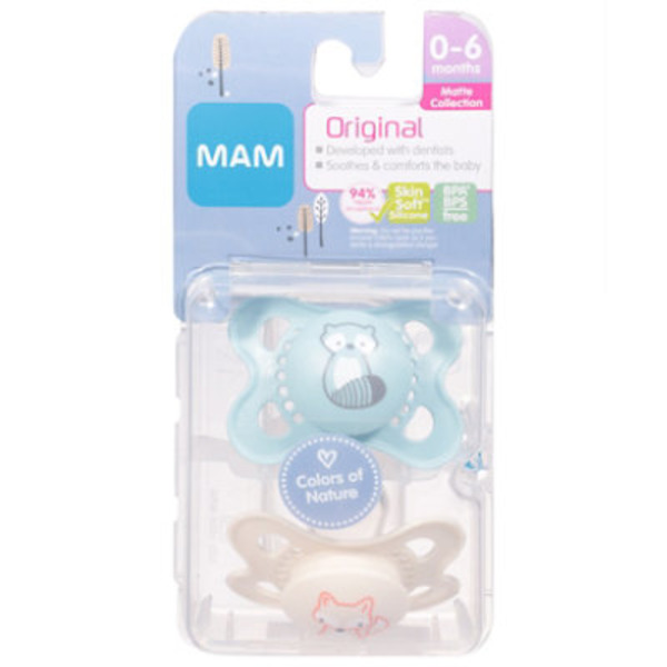 MAM Pacifiers, Matte Collection, 0-6 Months