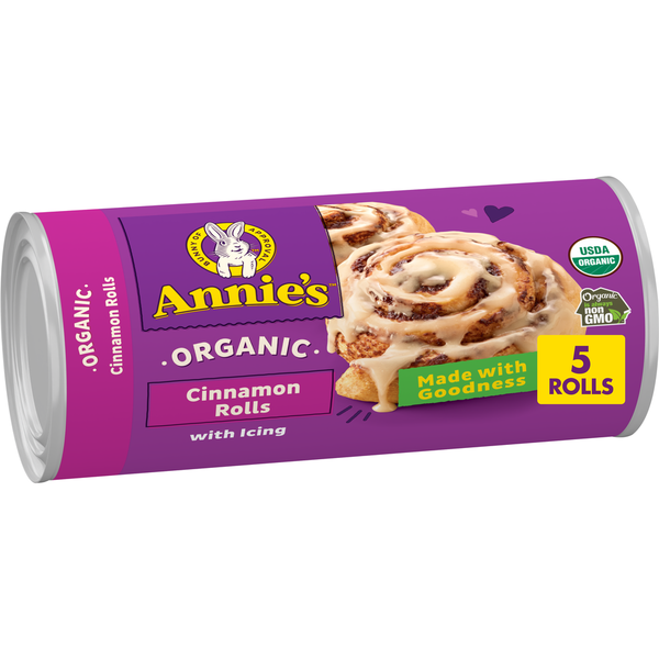 Annie's Organic Refrigerated Cinnamon Rolls Dough with Icing Same