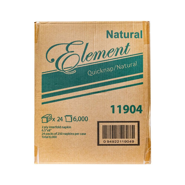 2-Ply Interfold Napkins, 6.5x8.5, Natural - 6000 Ct