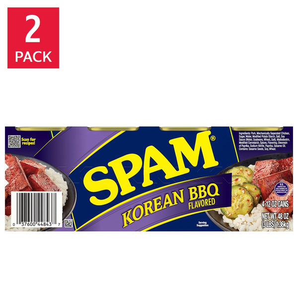 Spam Korean BBQ Flavored, 12 oz, 8-count