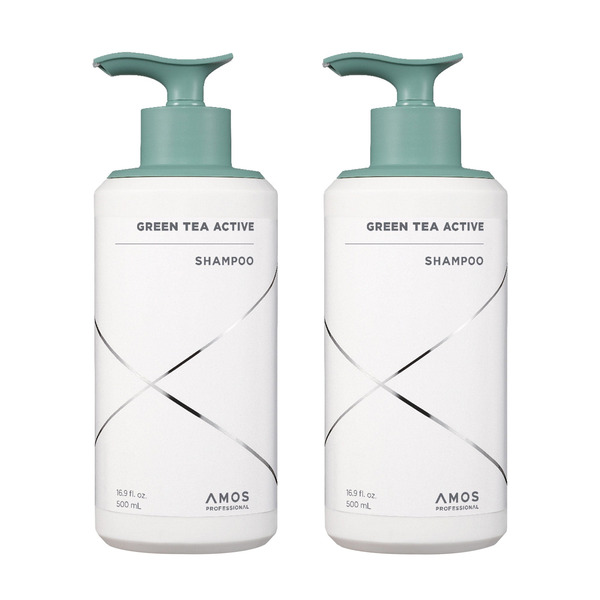Amos Professional Active Green Tea Shampoo, 2-pack