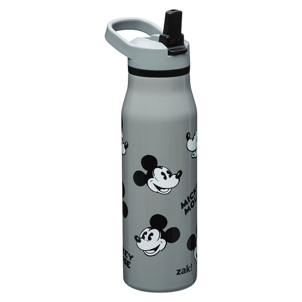 Zak! Disney Character Gray Mickey Stainless Steel Bottle Same-Day