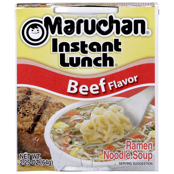 Food Lion Maruchan Instant Lunch Ramen Noodles, Beef, 2.25 oz Cup
