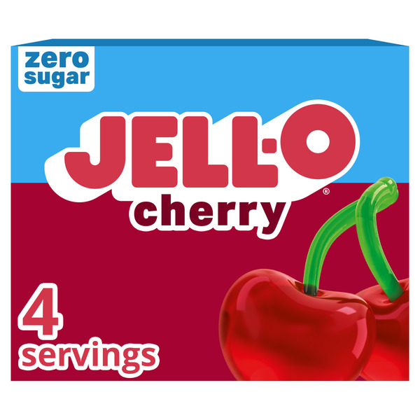Jell-O Zero Sugar Cherry Flavor Gelatin Same-Day Delivery or