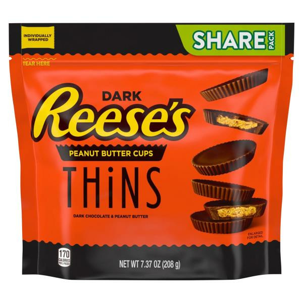 Reese's Dark Chocolate Peanut Butter Cups Candy Same-Day Delivery