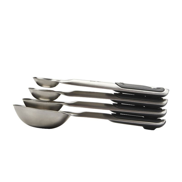 OXO Good Grips Measuring Spoon Set, Stainless Steel, 4 Piece