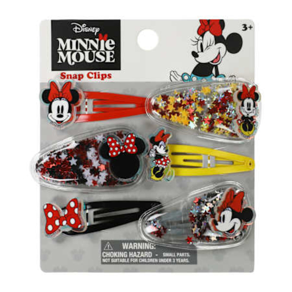 Disney Kids' Minnie Mouse Confetti Snap Hair Clips
