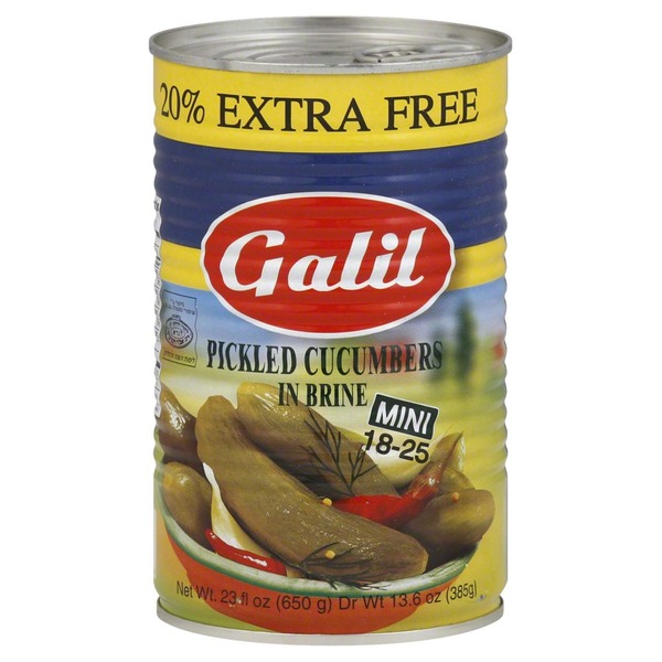 Galil Cucumbers, Pickled, in Brine, Mini 1825 (13.6 oz) Instacart