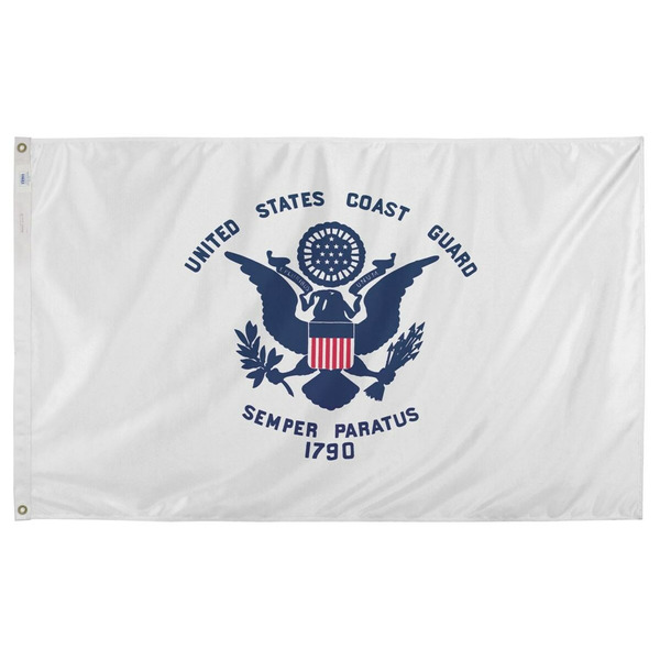 Valley Forge 5.23-ft W x 2.92-ft H Military Coast Guard Flag