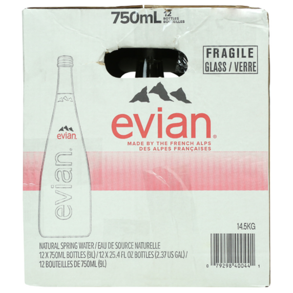 Evian Natural Spring Water Glass 12 Pack