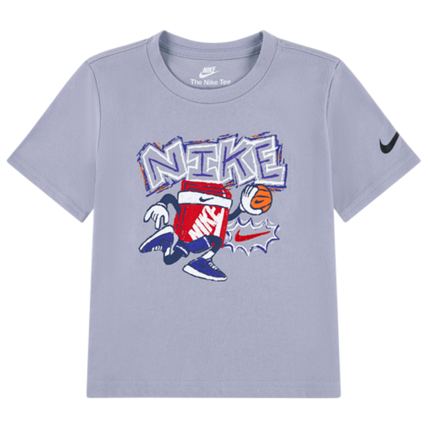 Nike Boys' Chalky Boxy Bball T-Shirt, 2T - Purple/Purple