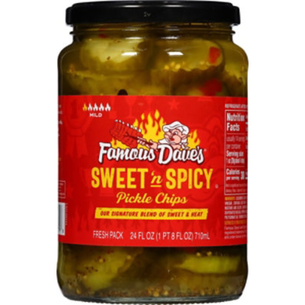 Famous Dave's Pickle Chips, Sweet 'n Spicy, Mild, Fresh Pack