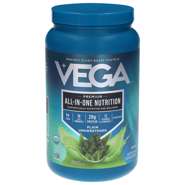 Vega Organic All-In-One Plain Unsweetened Shake Same-Day Delivery