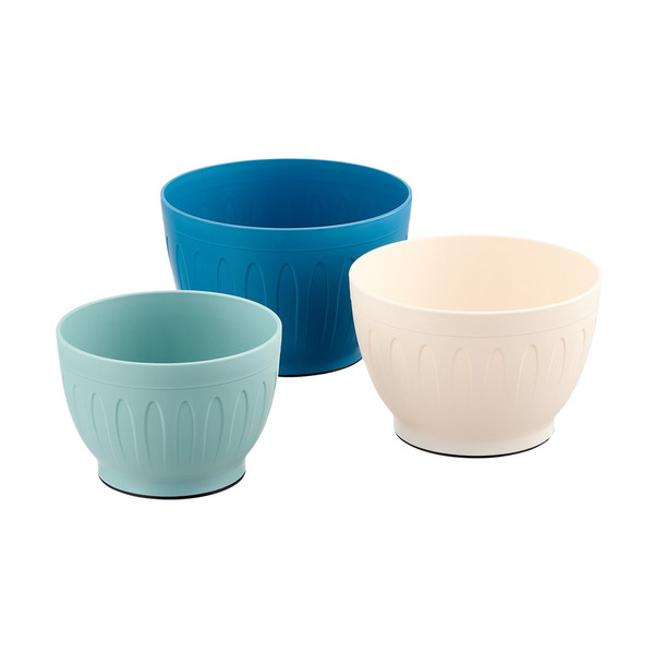 Farberware Mixing Bowls Set of 3, 8.75 x 8.5 x 6 in - Silver