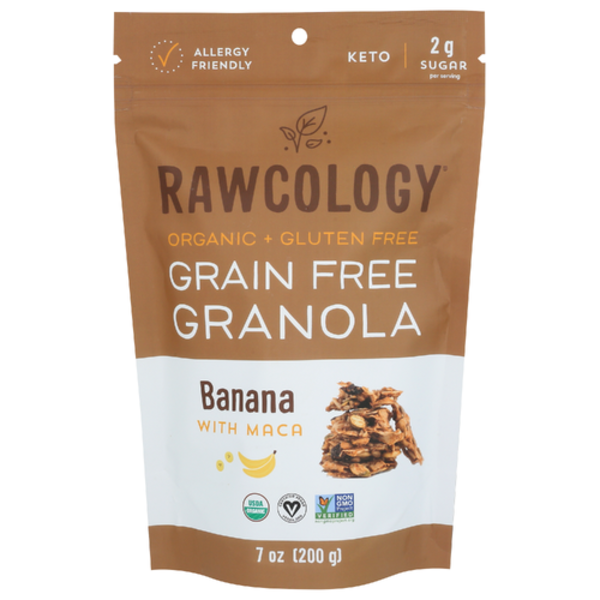 Rawcology Organic Banana With Maca Grain Free Granola