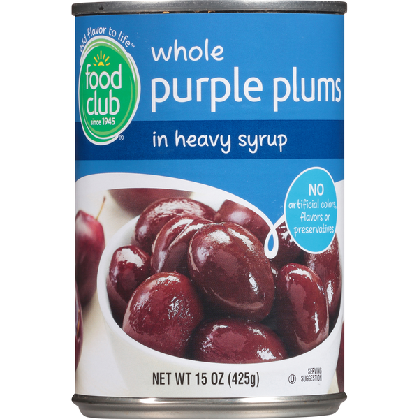 Food Club Whole Purple Plums In Heavy Syrup Same-Day Delivery