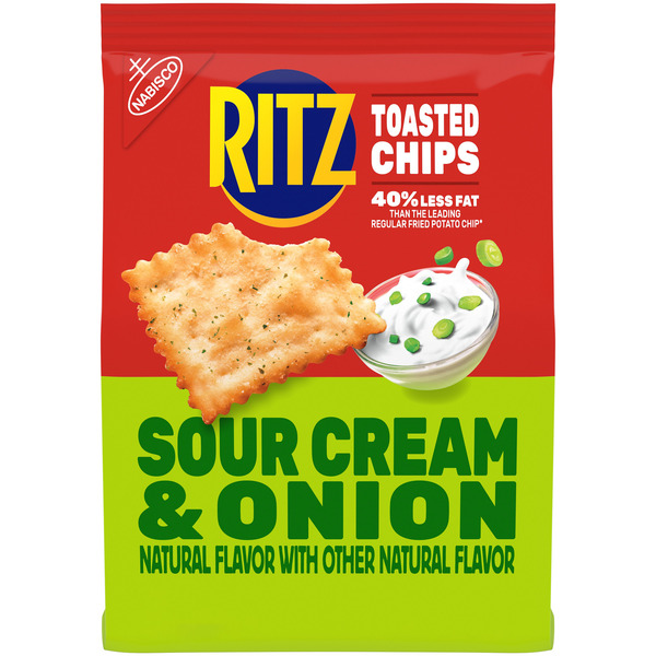 リッツ Ritz Toasted Chips Sour Cream And Onion Party Snacks Same-Day