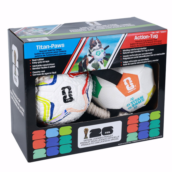 FIFA World Cup Soccer Ball Dog Toy, 2-pack